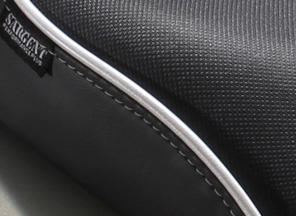 World Sport Aftermarket Motorcycle Seat for the Suzuki DL 650 2012-2016 Low Version with Performance plus DTX and Silver welt & stitch.